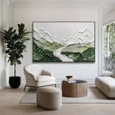 Emerald Valley | Textured Mountain Canvas Art