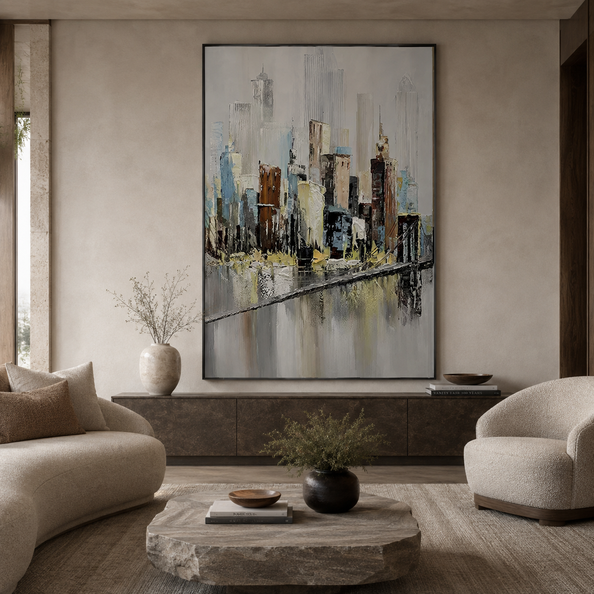 Metropolitan Passage-Urban Skyline Painting
