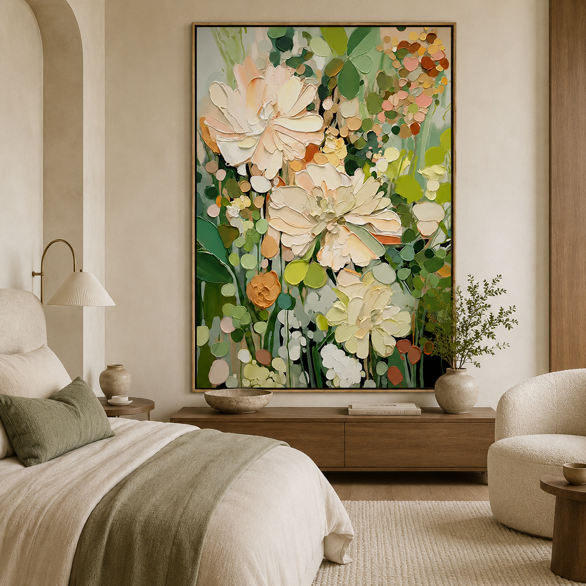 Garden Reverie-Pastel Botanical Flower Painting