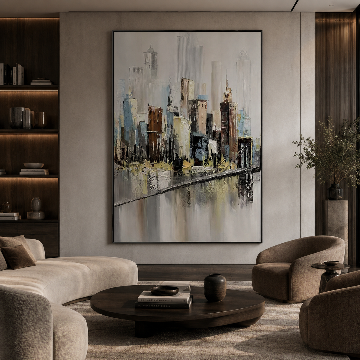Metropolitan Passage-Urban Skyline Painting
