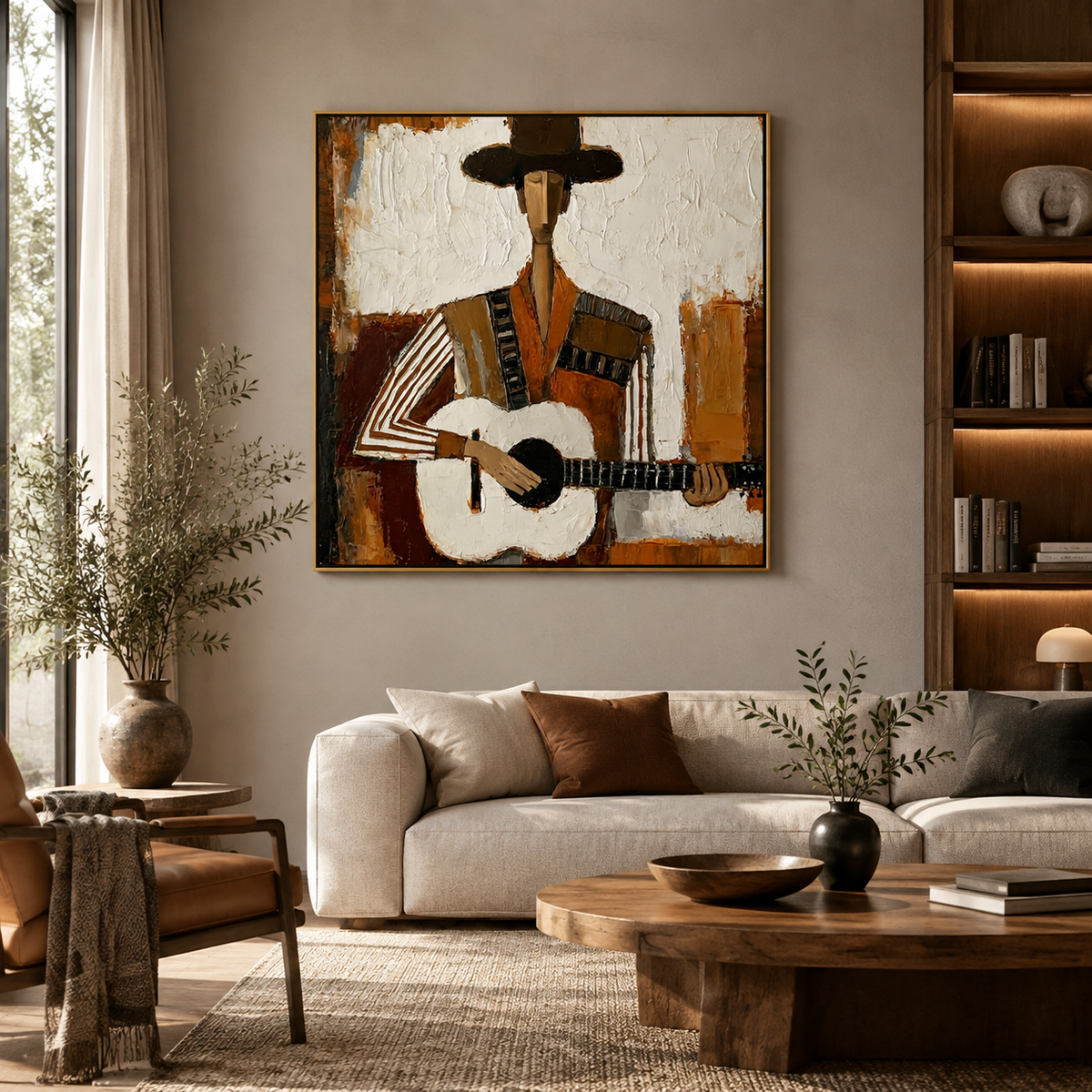 Guitarist Portrait-Modern Music Oil Painting