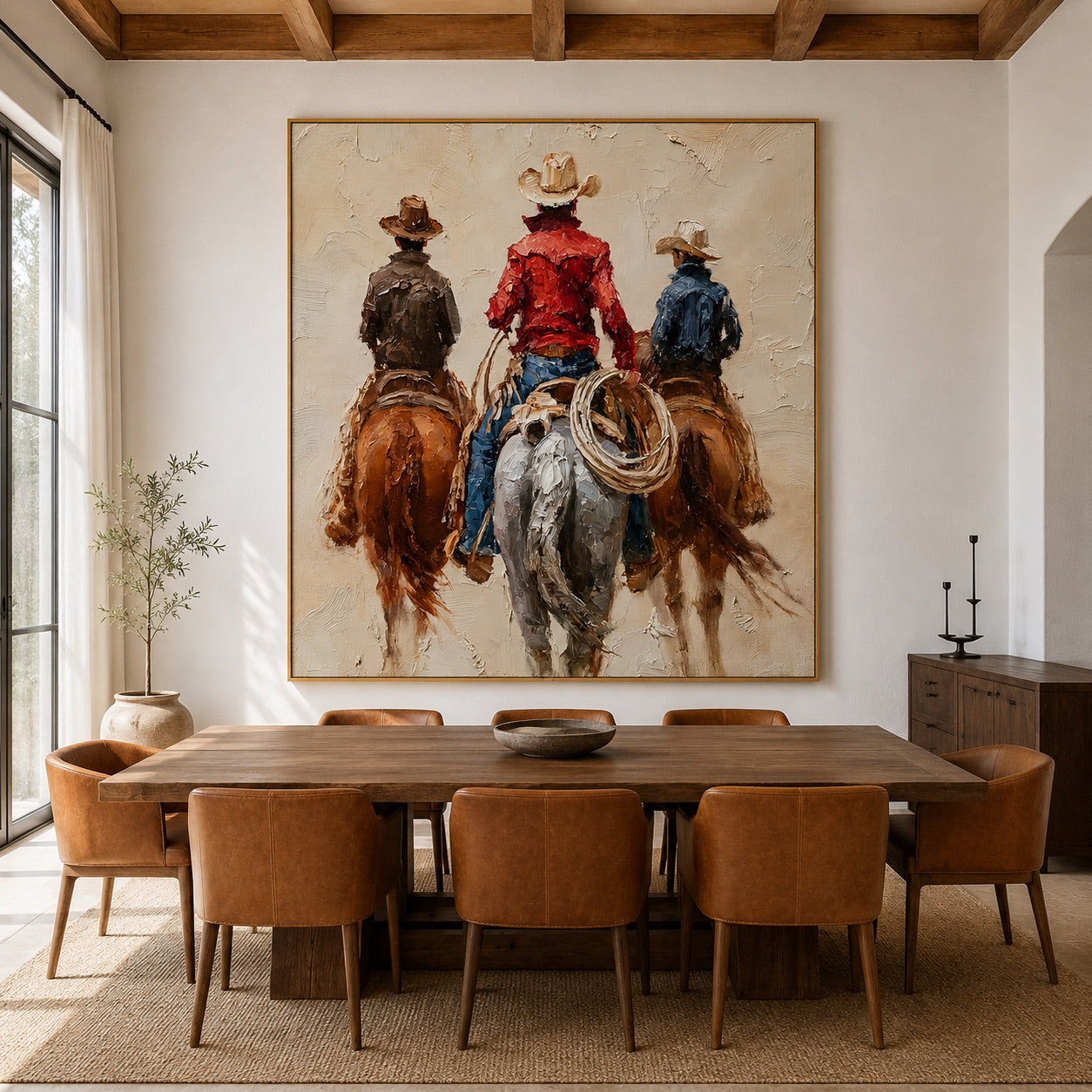 Trail Brothers-Three Cowboy Riders Oil Painting