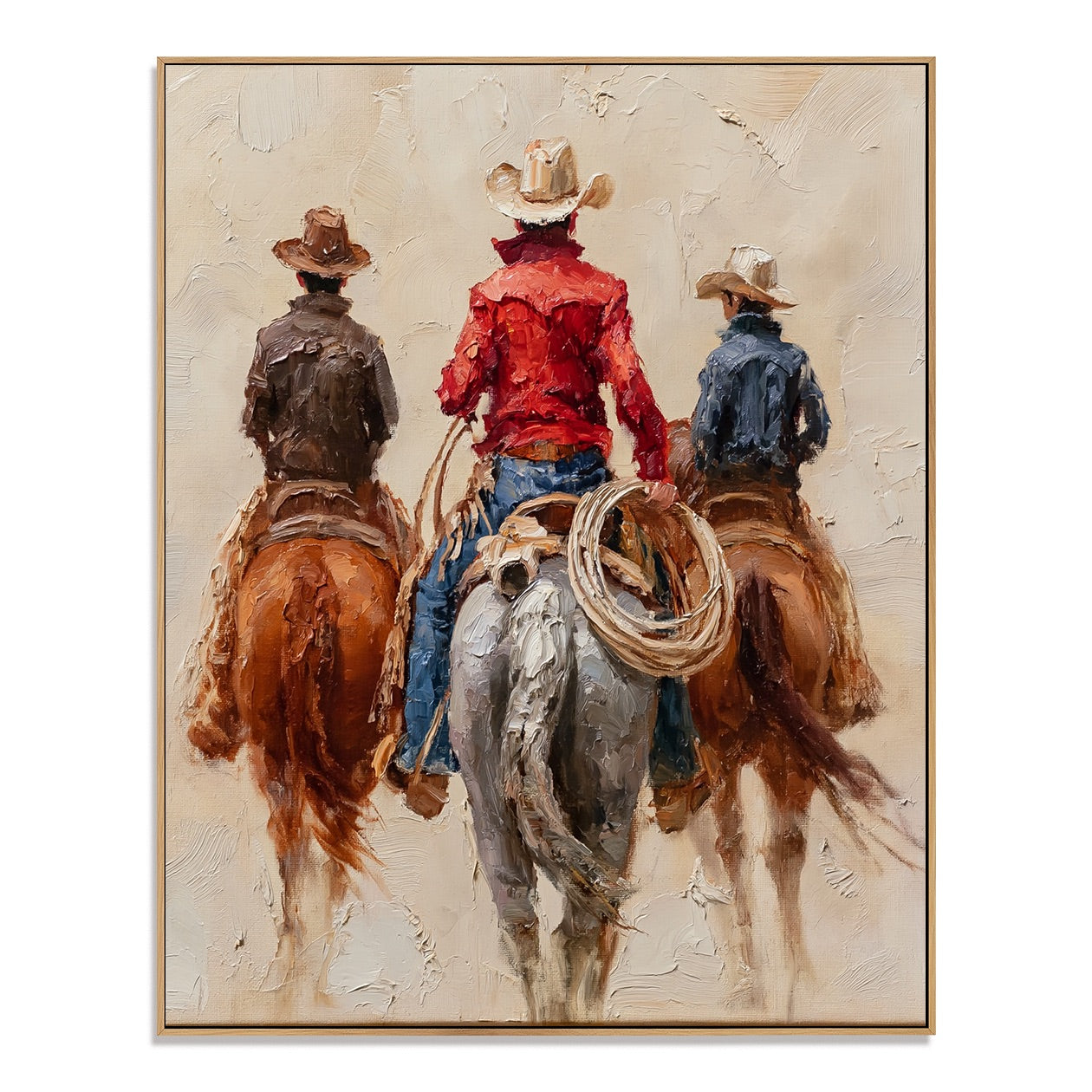 Trail Brothers-Three Cowboy Riders Oil Painting