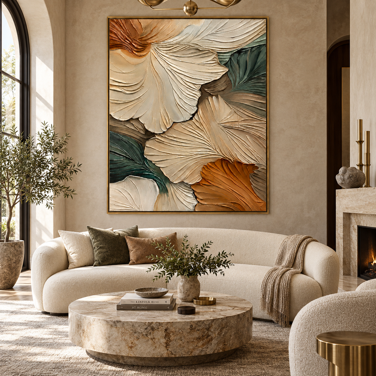 Ivory Bloom-Abstract Floral Painting