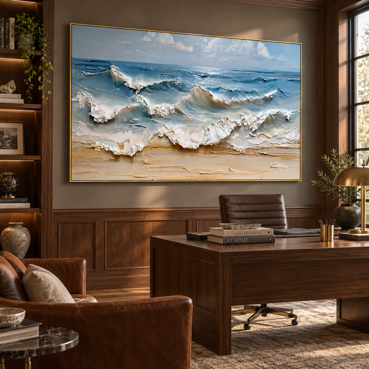 Ocean Wave Rhythm-Coastal Seascape Painting