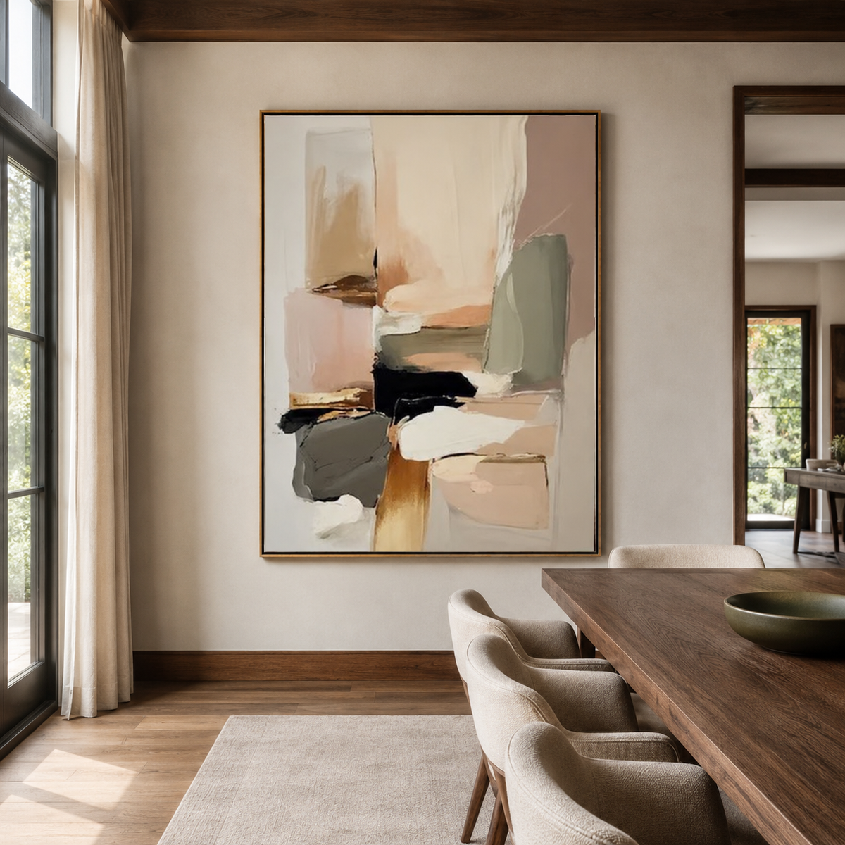Soft Horizon Balance-Abstract Minimalist Wall Art