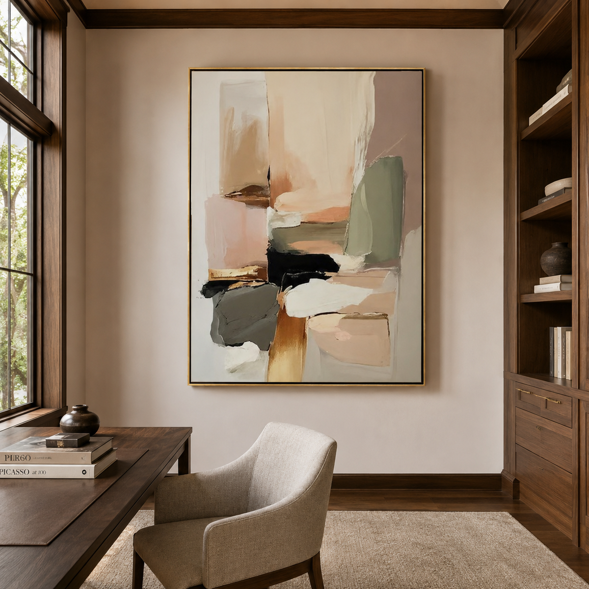 Soft Horizon Balance-Abstract Minimalist Wall Art