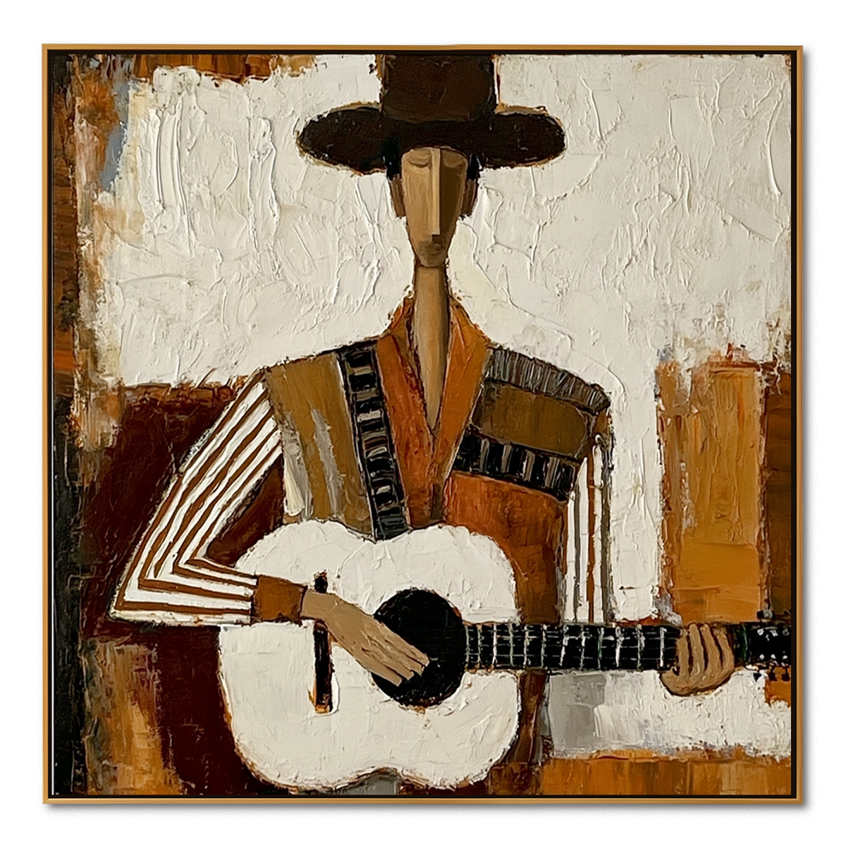 Guitarist Portrait-Modern Music Oil Painting