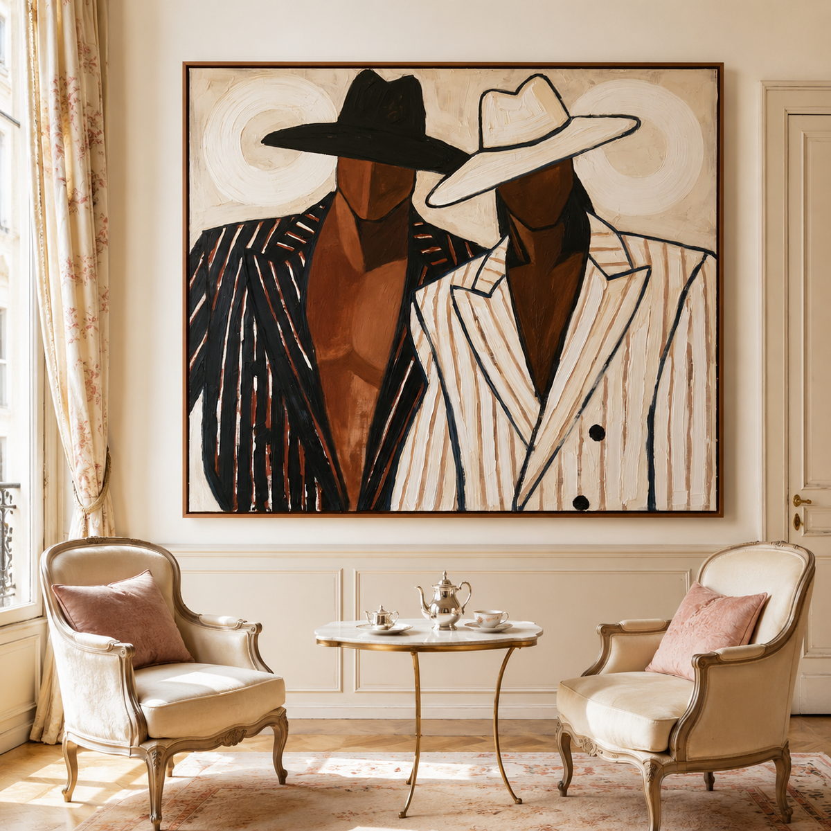Modern Western Duo-Cowboy Fashion Painting