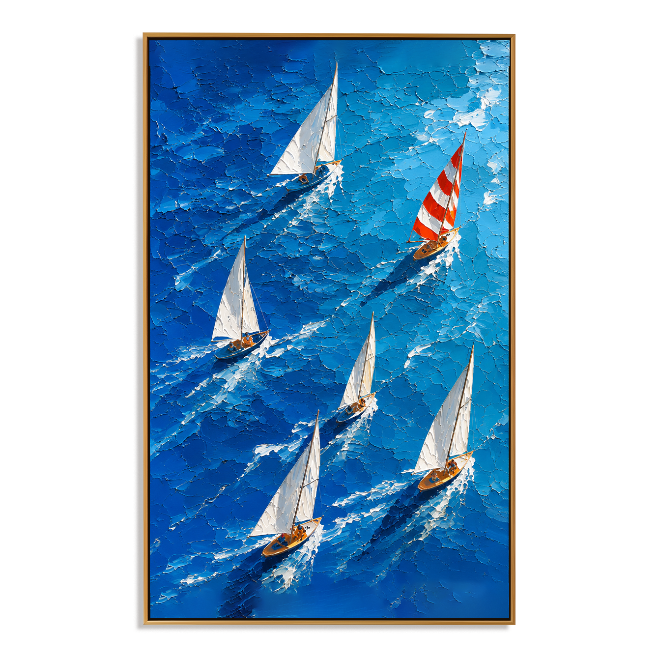 Open Water-Sailboat Regatta Painting