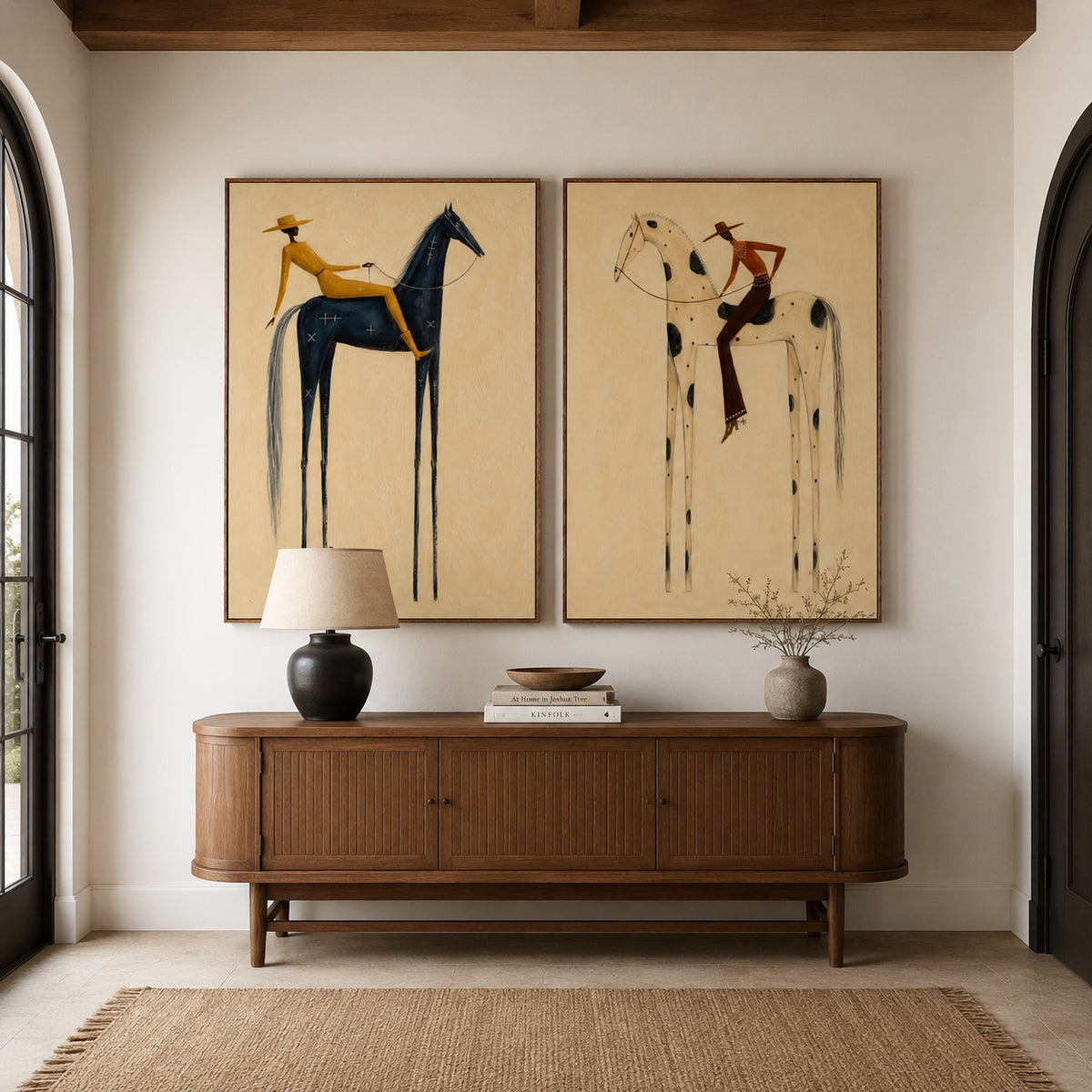 High Plains-Western Horse Oil Painting Set