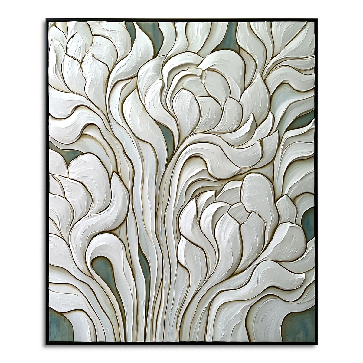 Whisper Petals-Textured Floral Painting