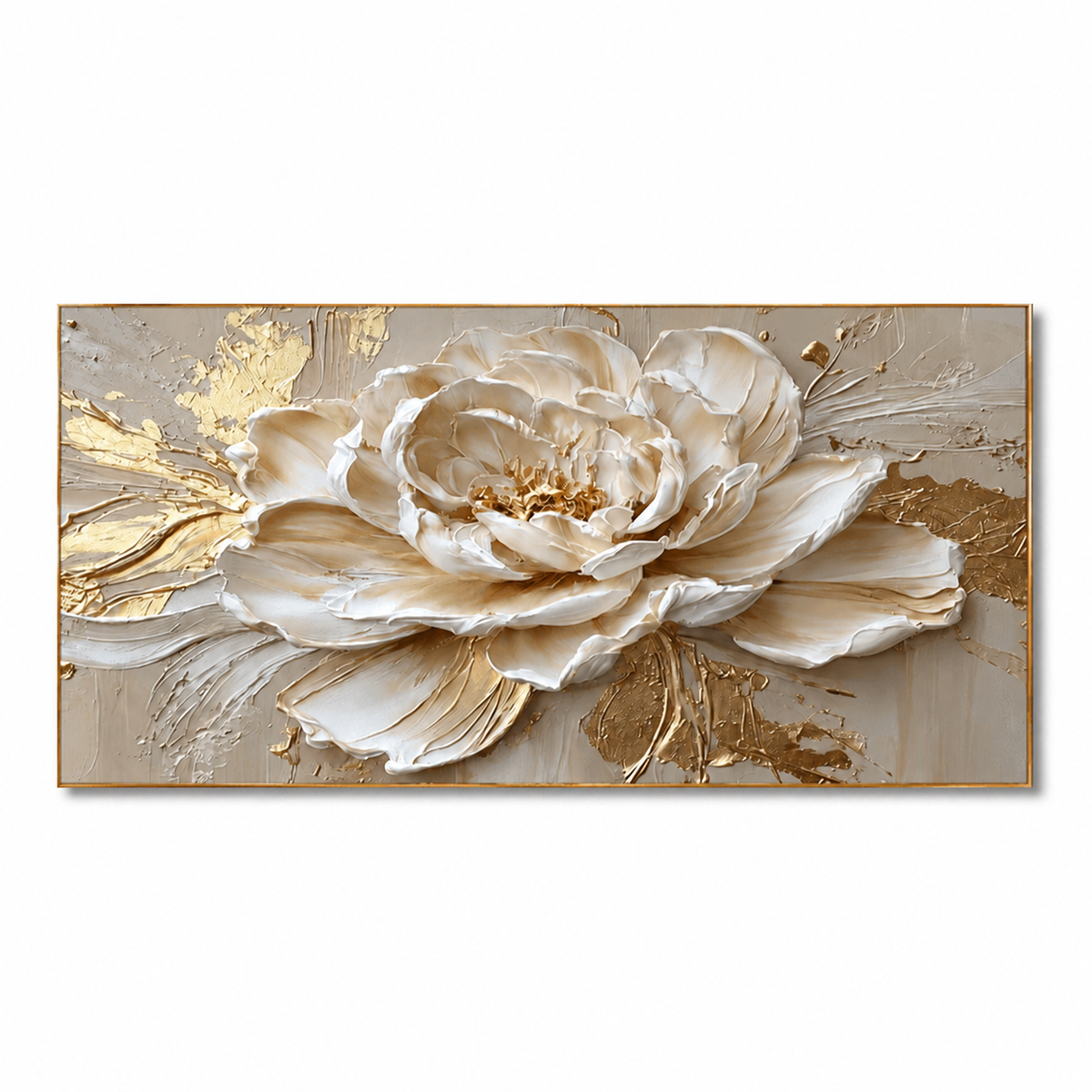 Golden Peony-Luxury Floral Painting