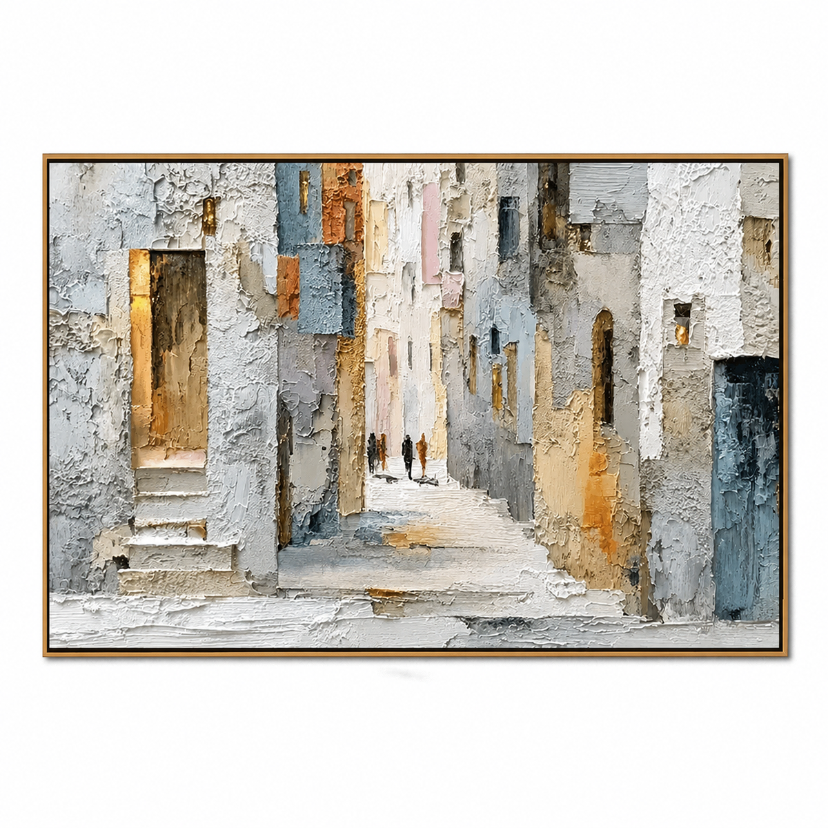 Quiet Passage-Neutral Old Town Street Painting