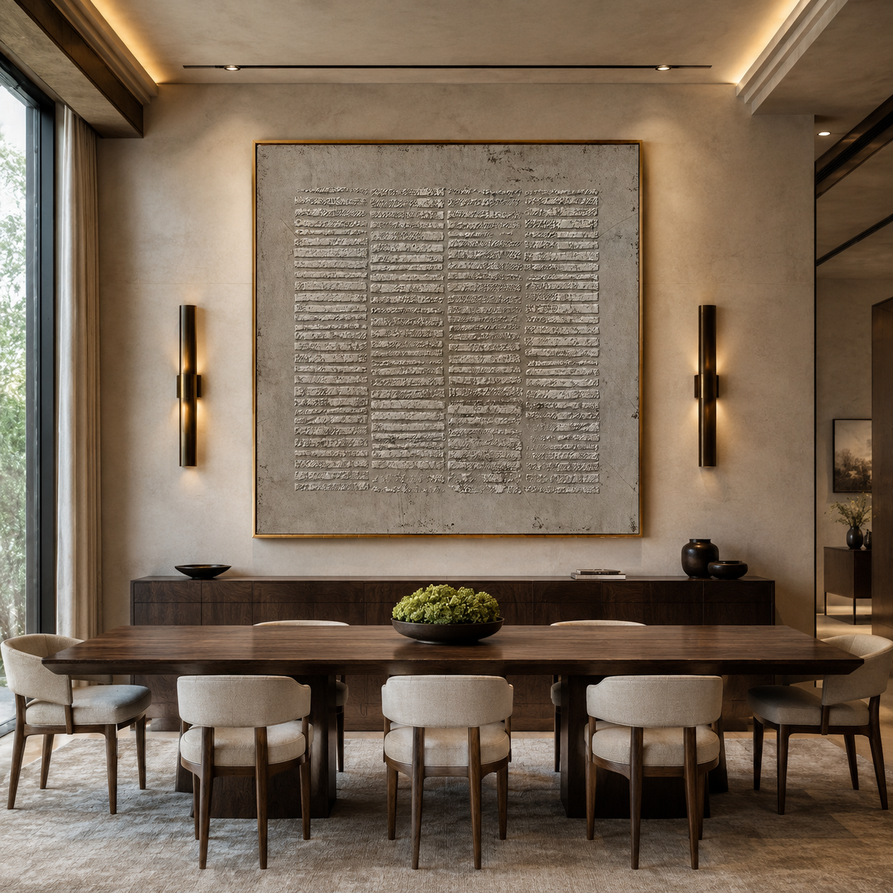 Stone Script-Gray Textured Abstract Painting