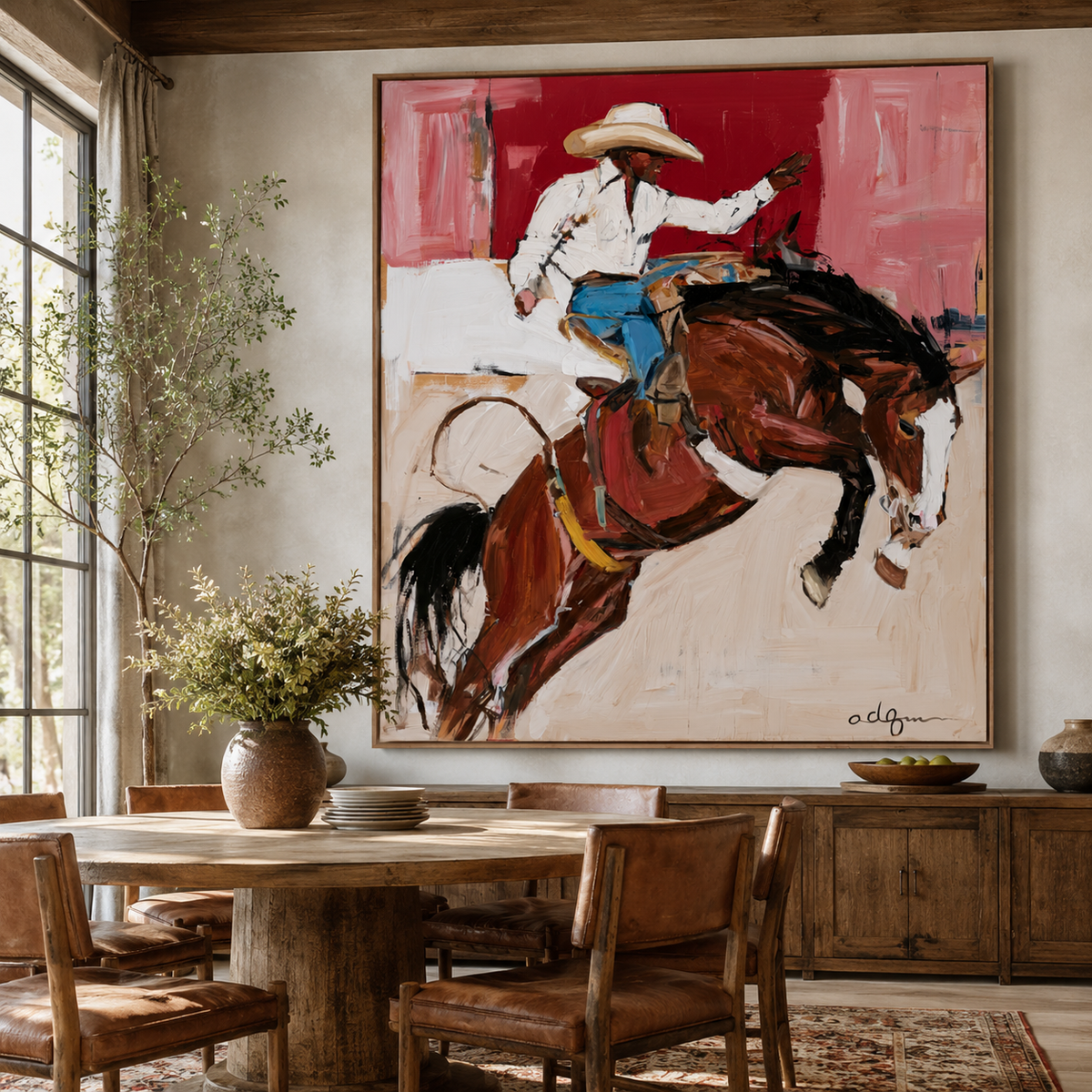 Rider's Spirit-Western Horse Painting