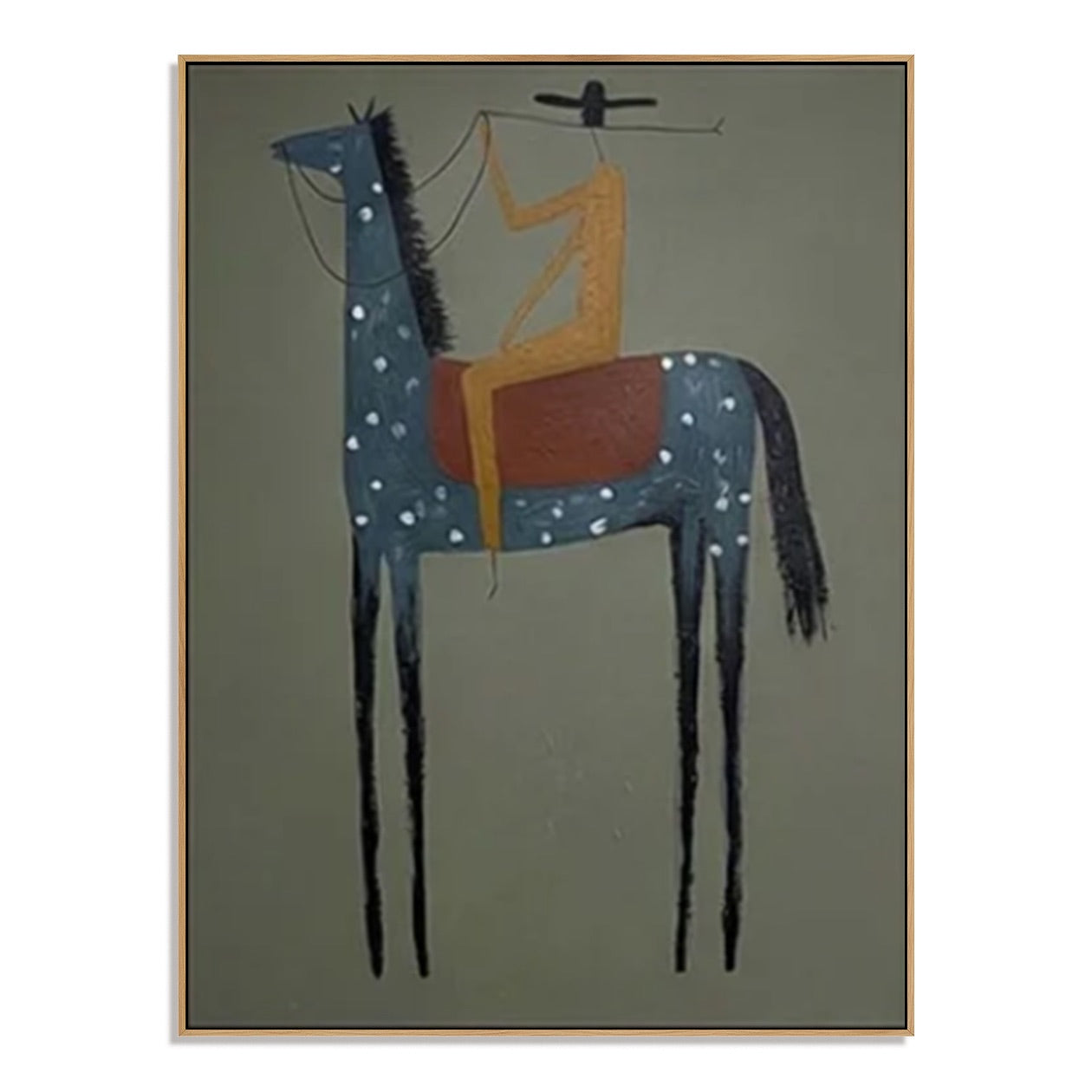 Dust Signal-Spotted Horse Rider Painting