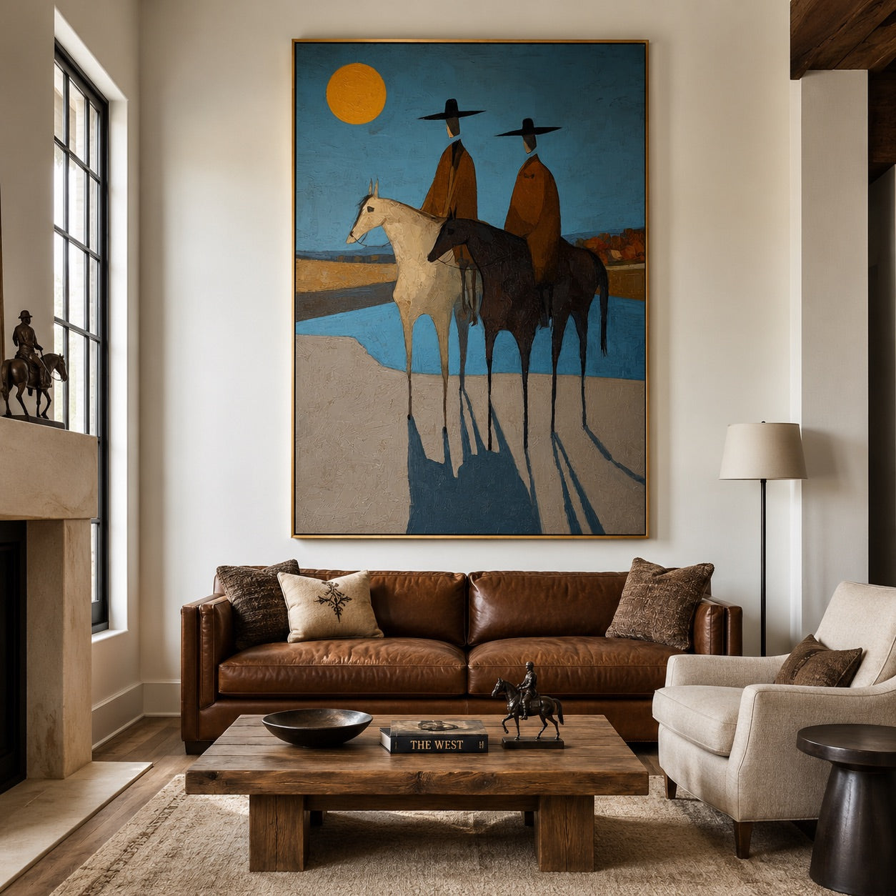 Golden Watch-Two Western Riders Painting