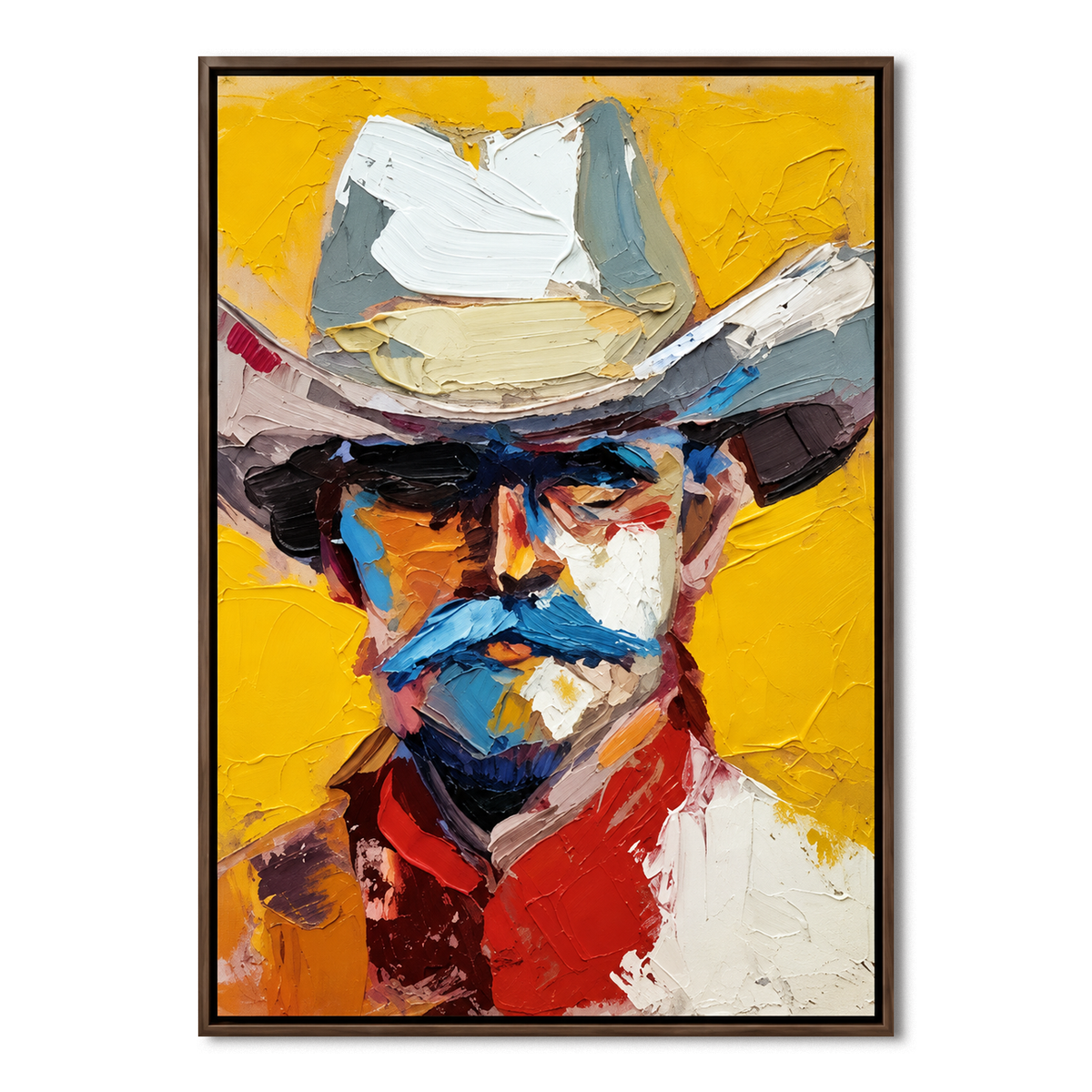 Golden Rodeo Spirit-Western Cowboy Painting