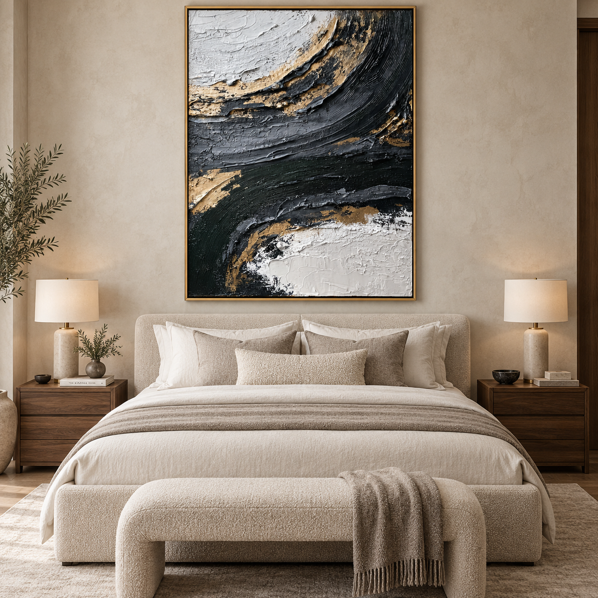 Midnight Current-Abstract Texture Painting