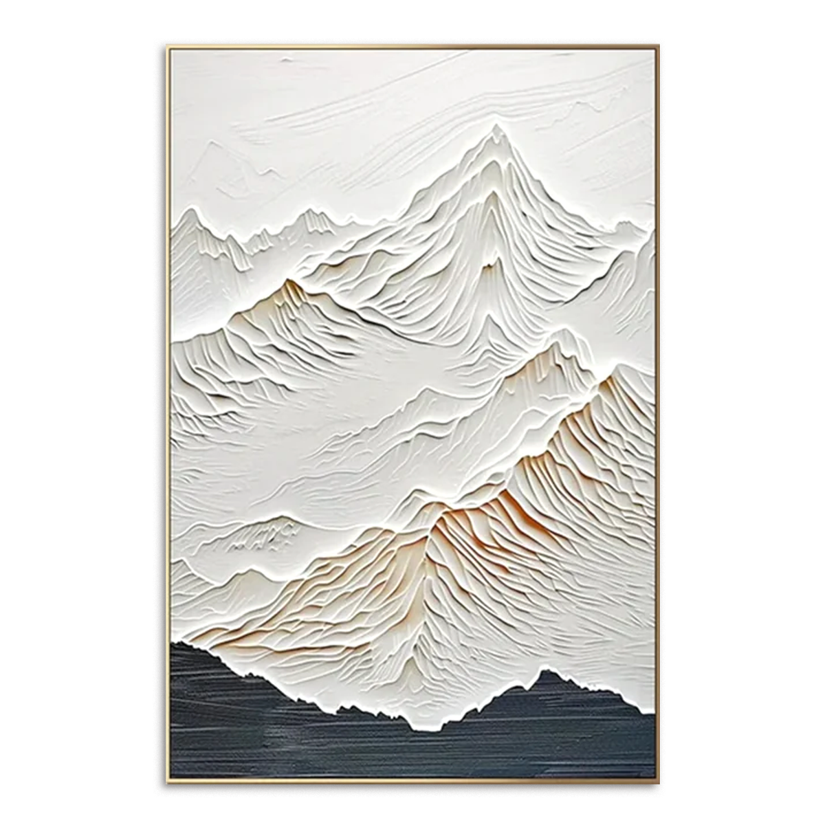 Ivory Peaks-White Mountain Relief Painting