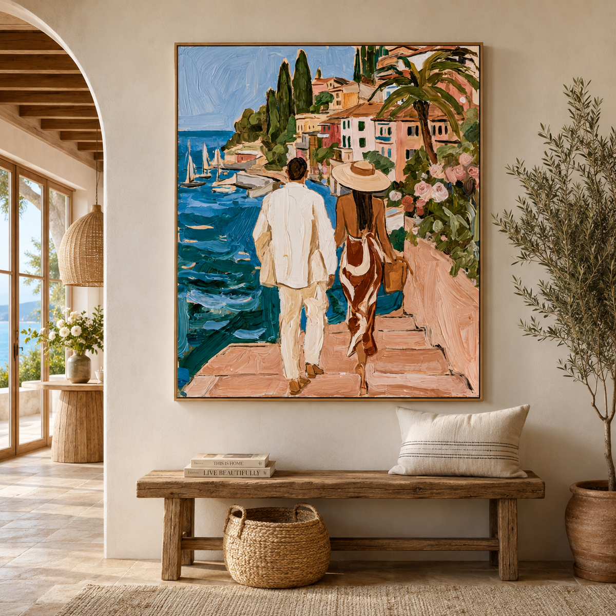 Azure Escape-Figurative Oil Painting