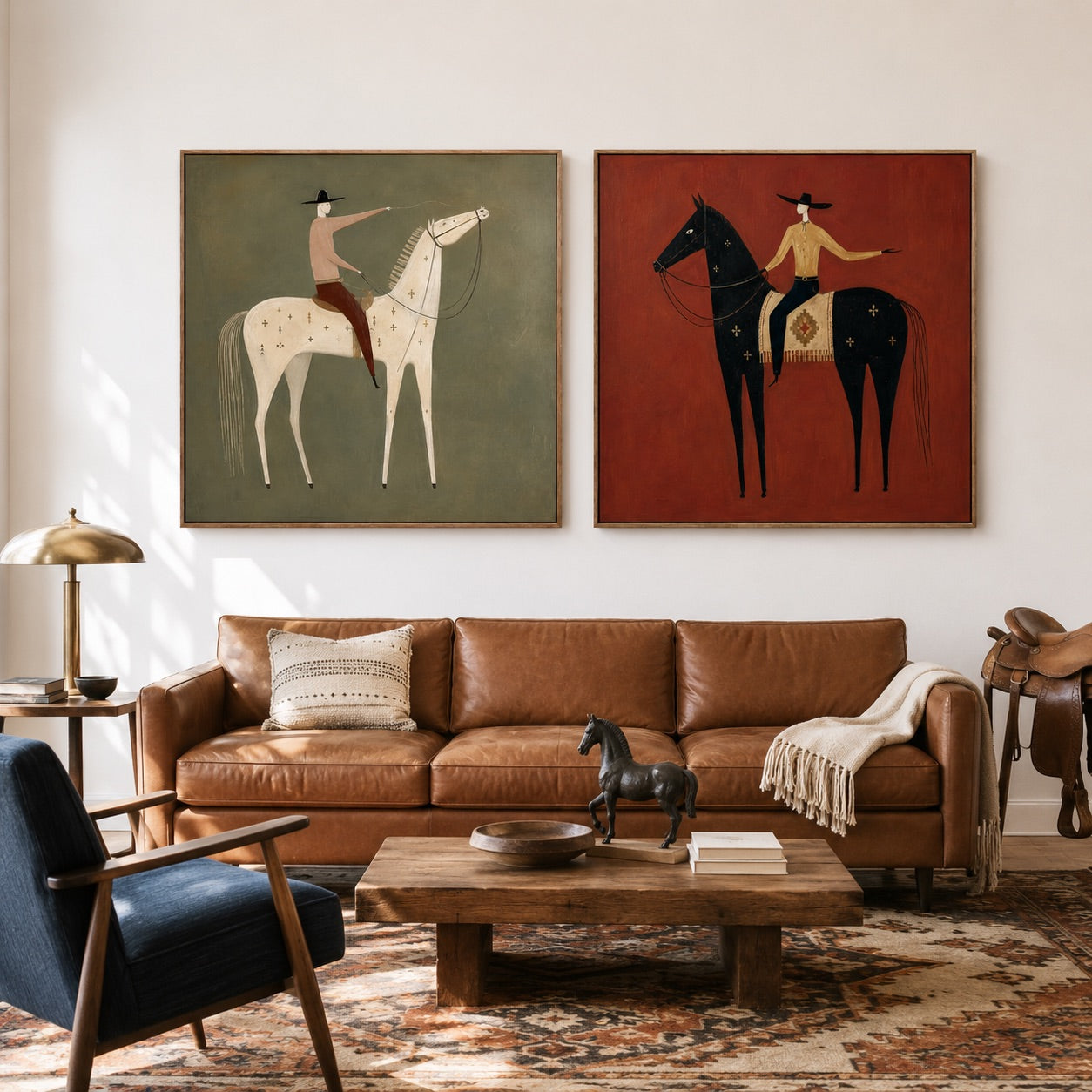 Frontier Pair-Western Horse Painting Set