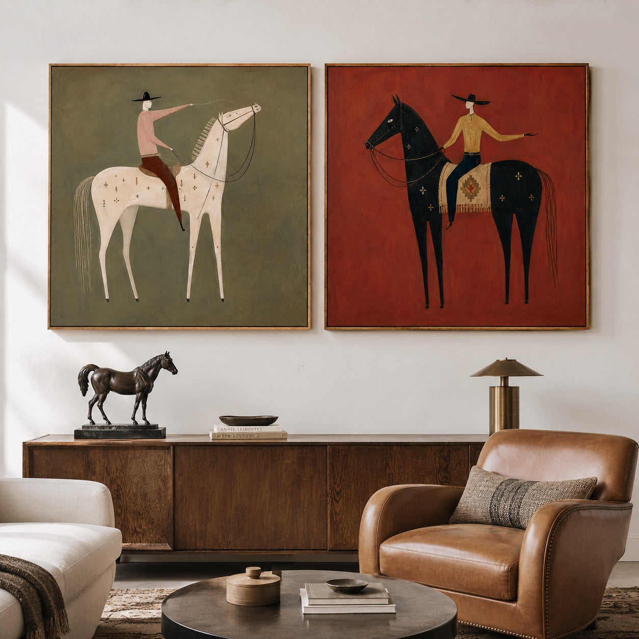 Frontier Pair-Western Horse Painting Set