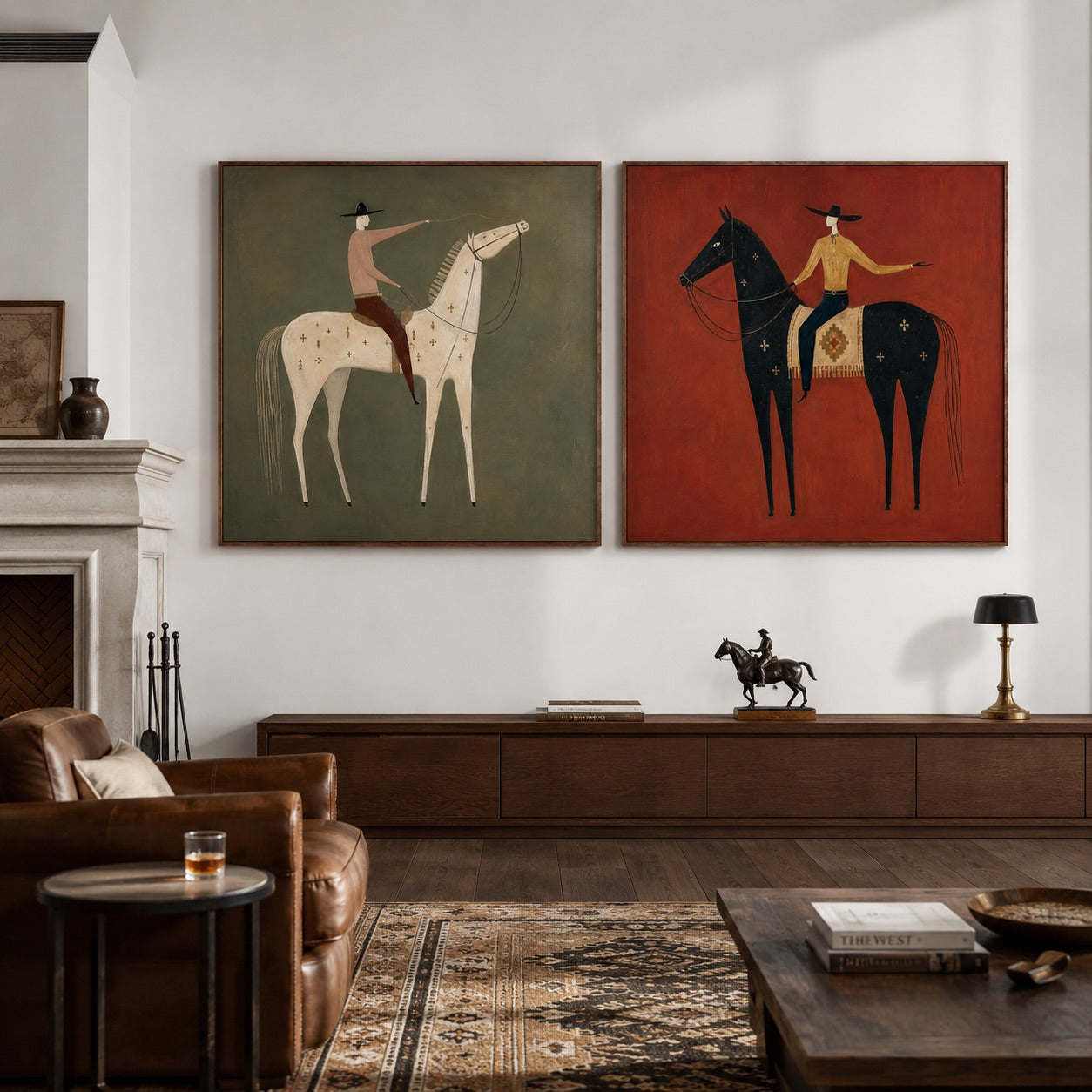 Frontier Pair-Western Horse Painting Set
