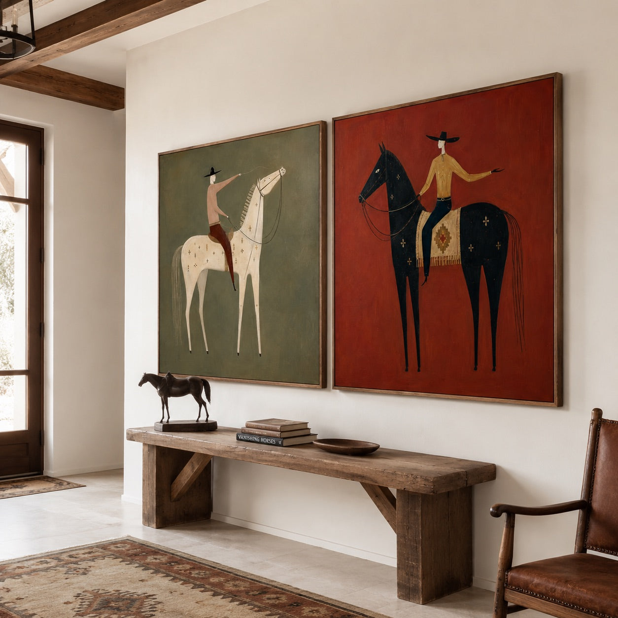 Frontier Pair-Western Horse Painting Set