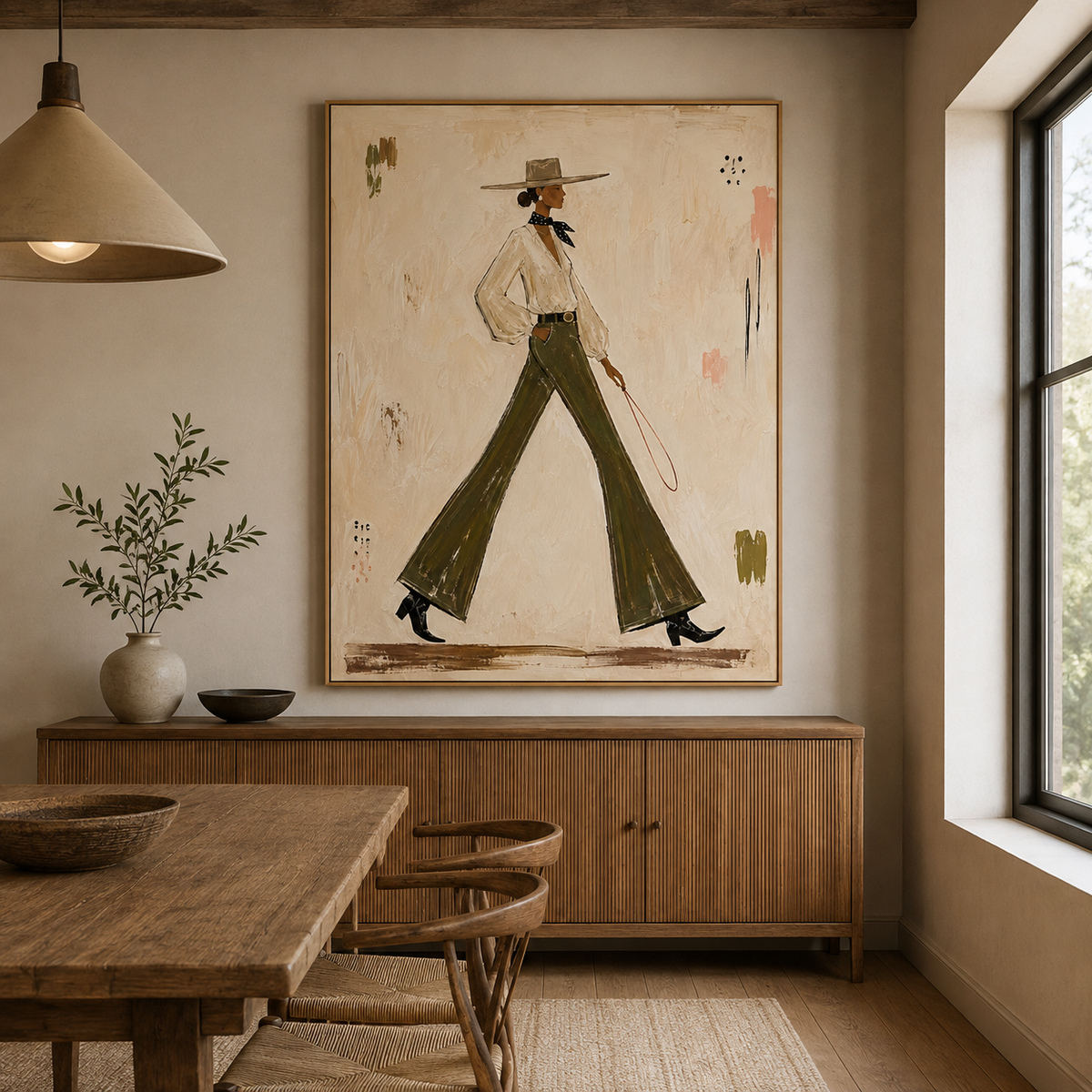 Modern Walker-Figurative Oil Painting