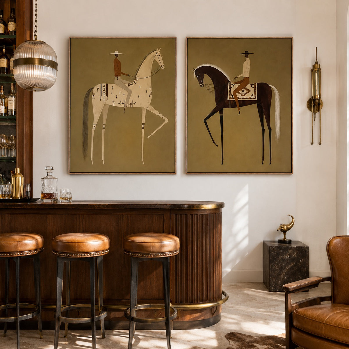 Twin Riders-Western Horse Painting Set