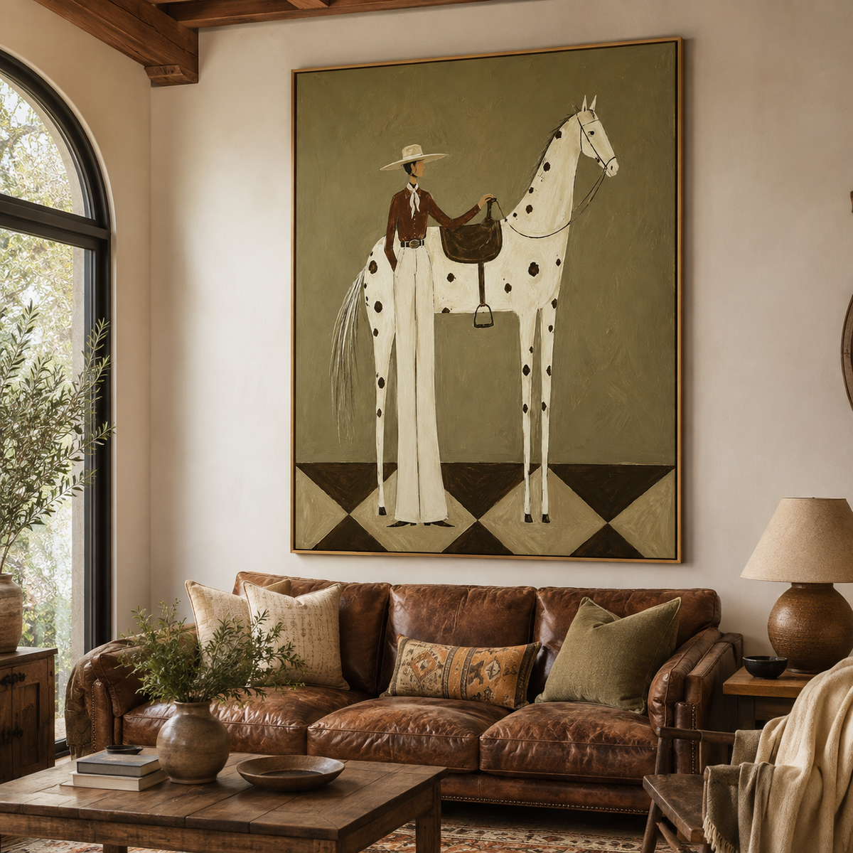 Olive Rider-Equestrian Painting