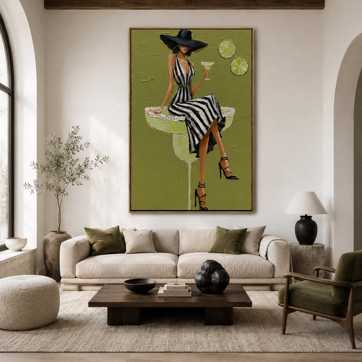Lime Muse-Margarita Woman Oil Painting