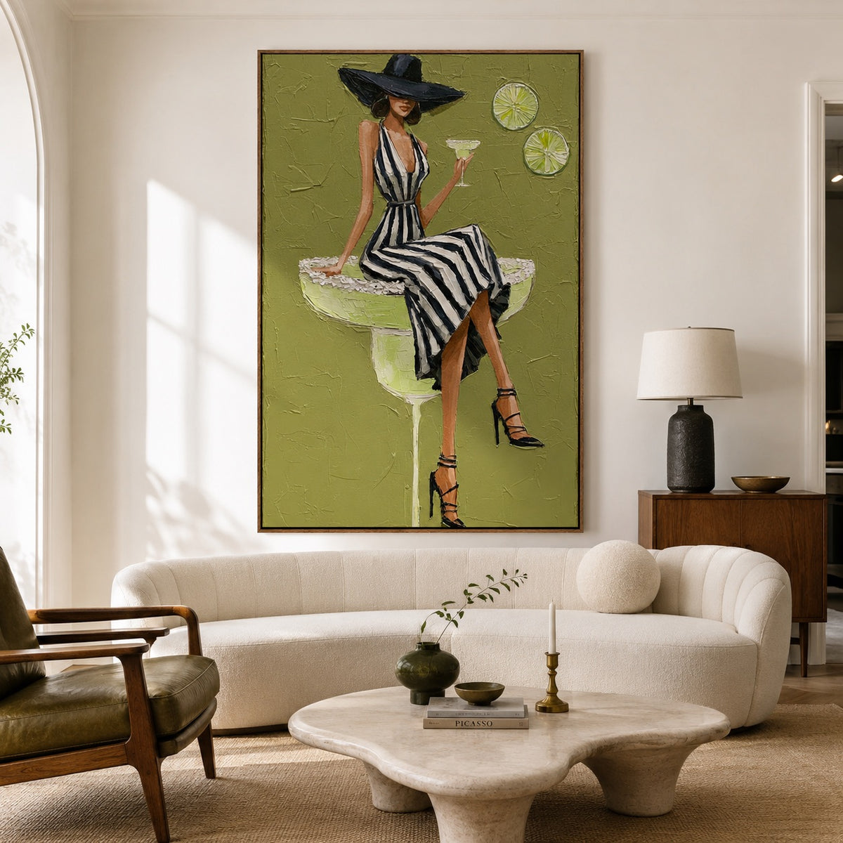 Lime Muse-Margarita Woman Oil Painting