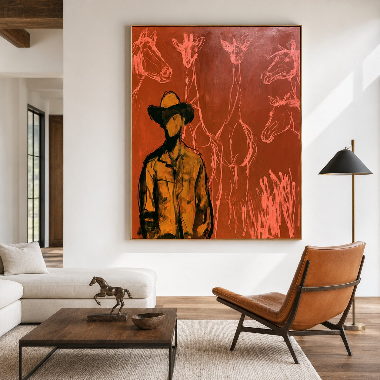 Wild Chorus-Cowboy Wildlife Oil Painting