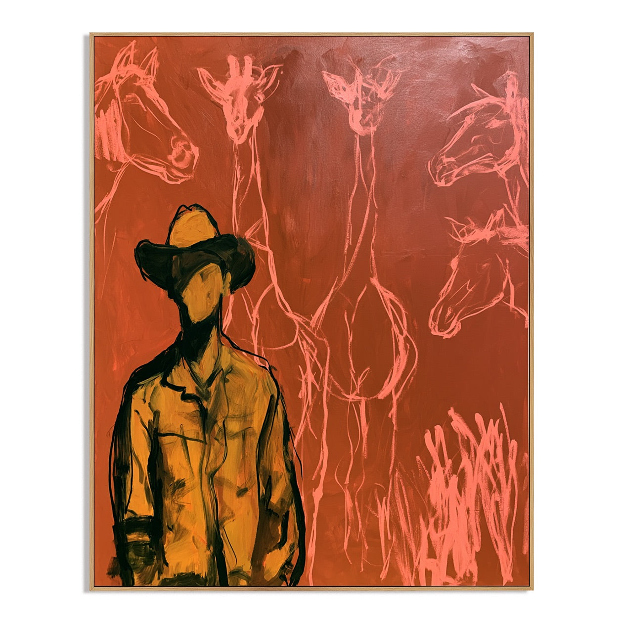 Wild Chorus-Cowboy Wildlife Oil Painting