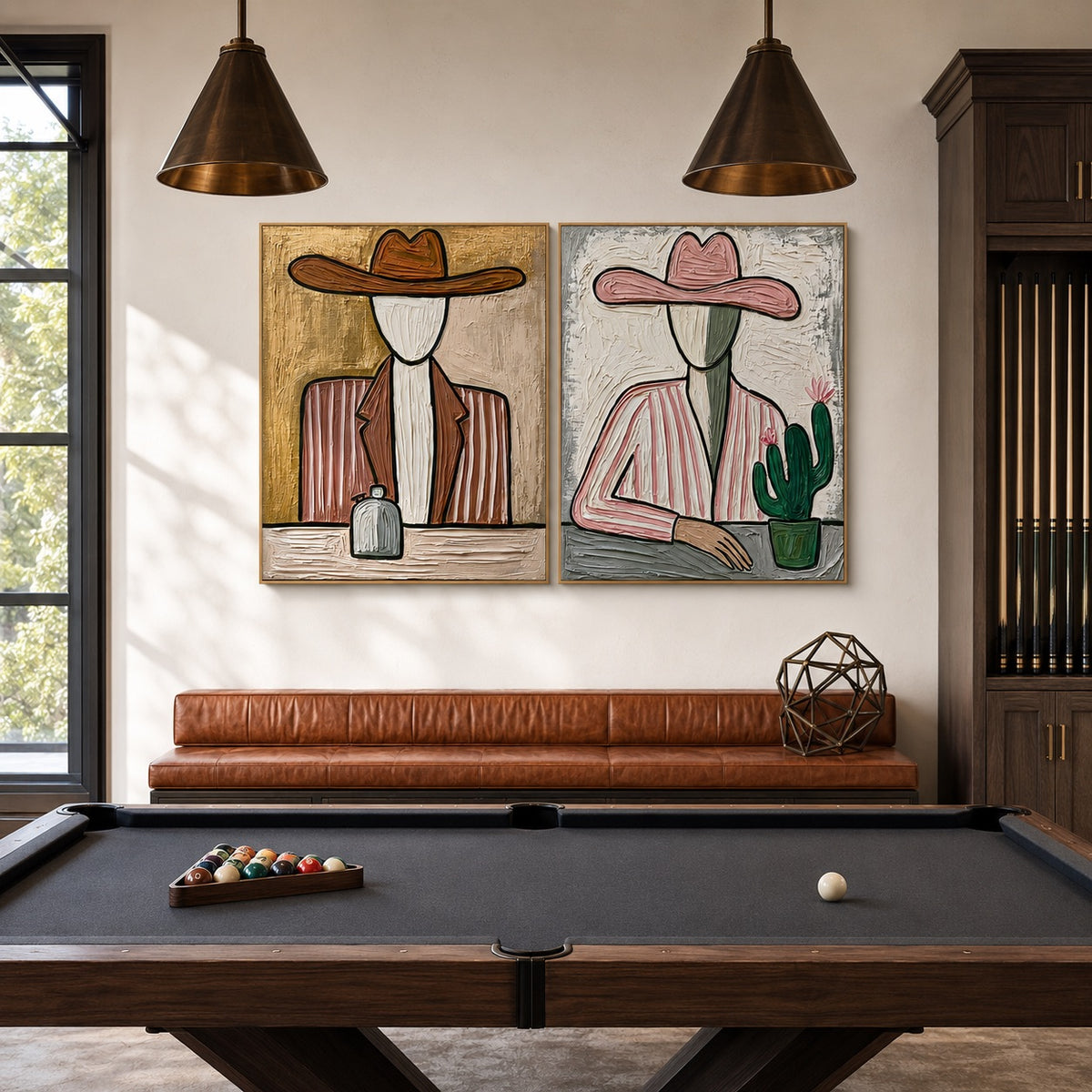 Desert Pair-Cowboy Portrait Painting Set