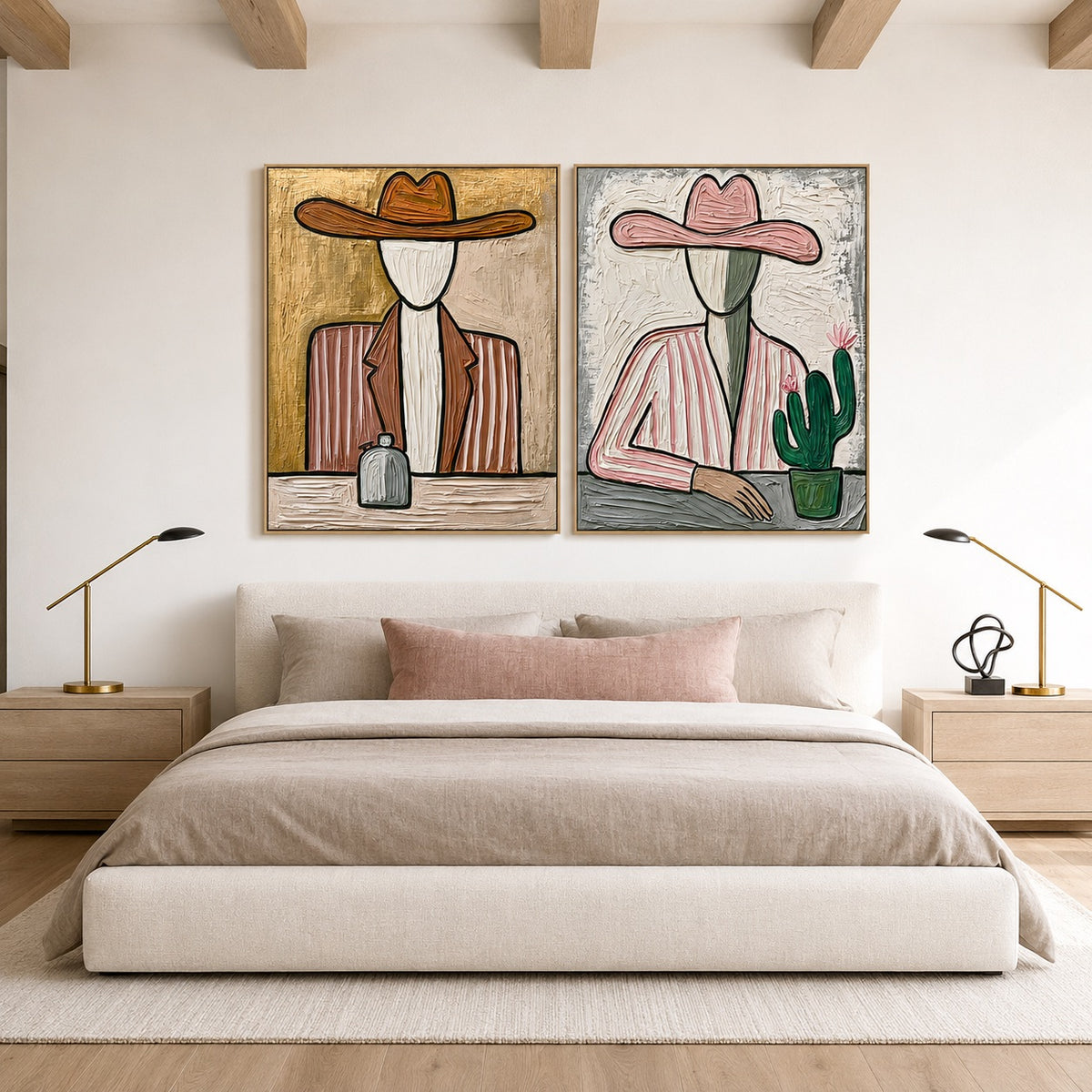 Desert Pair-Cowboy Portrait Painting Set