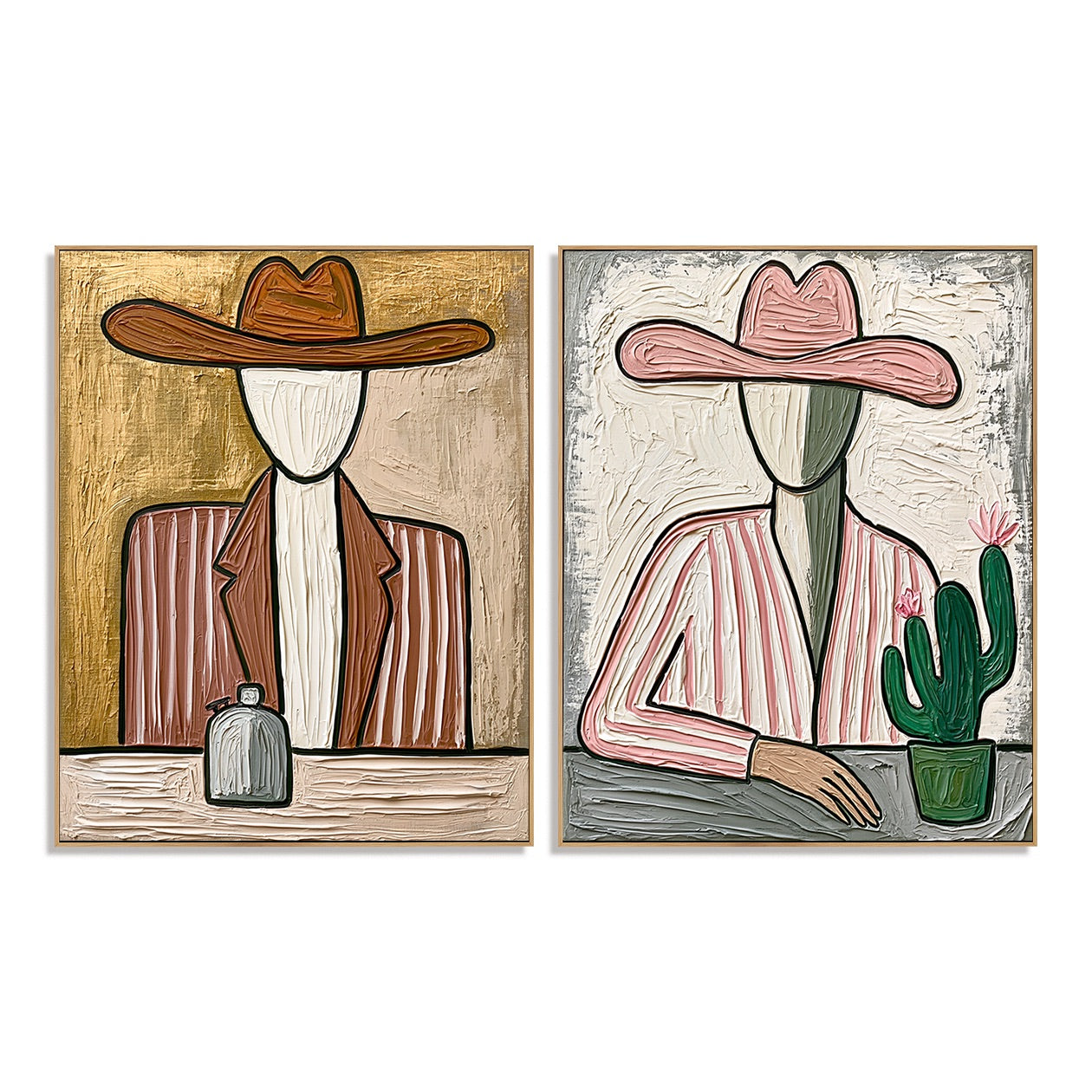 Desert Pair-Cowboy Portrait Painting Set