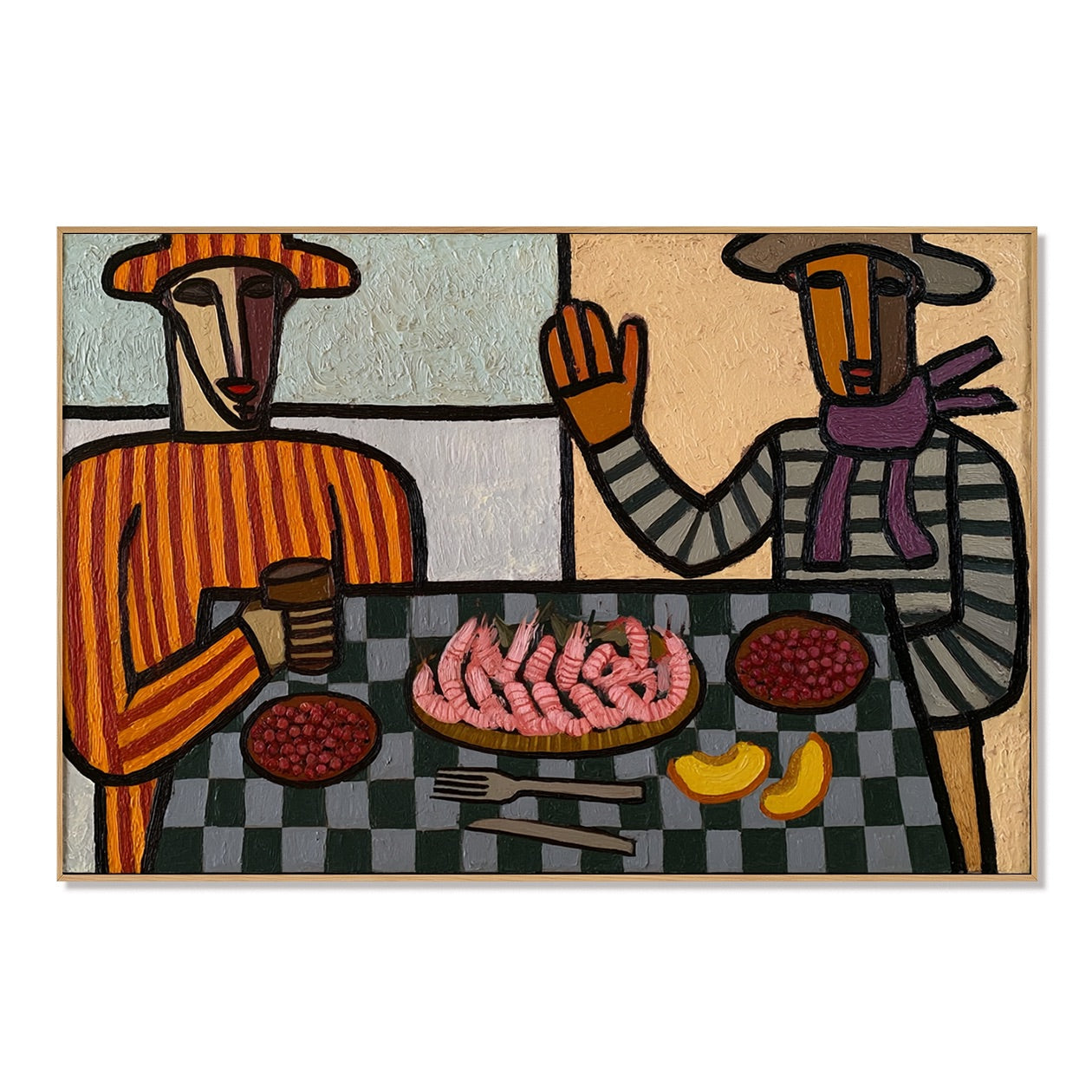 Desert Supper-Western Dinner Oil Painting