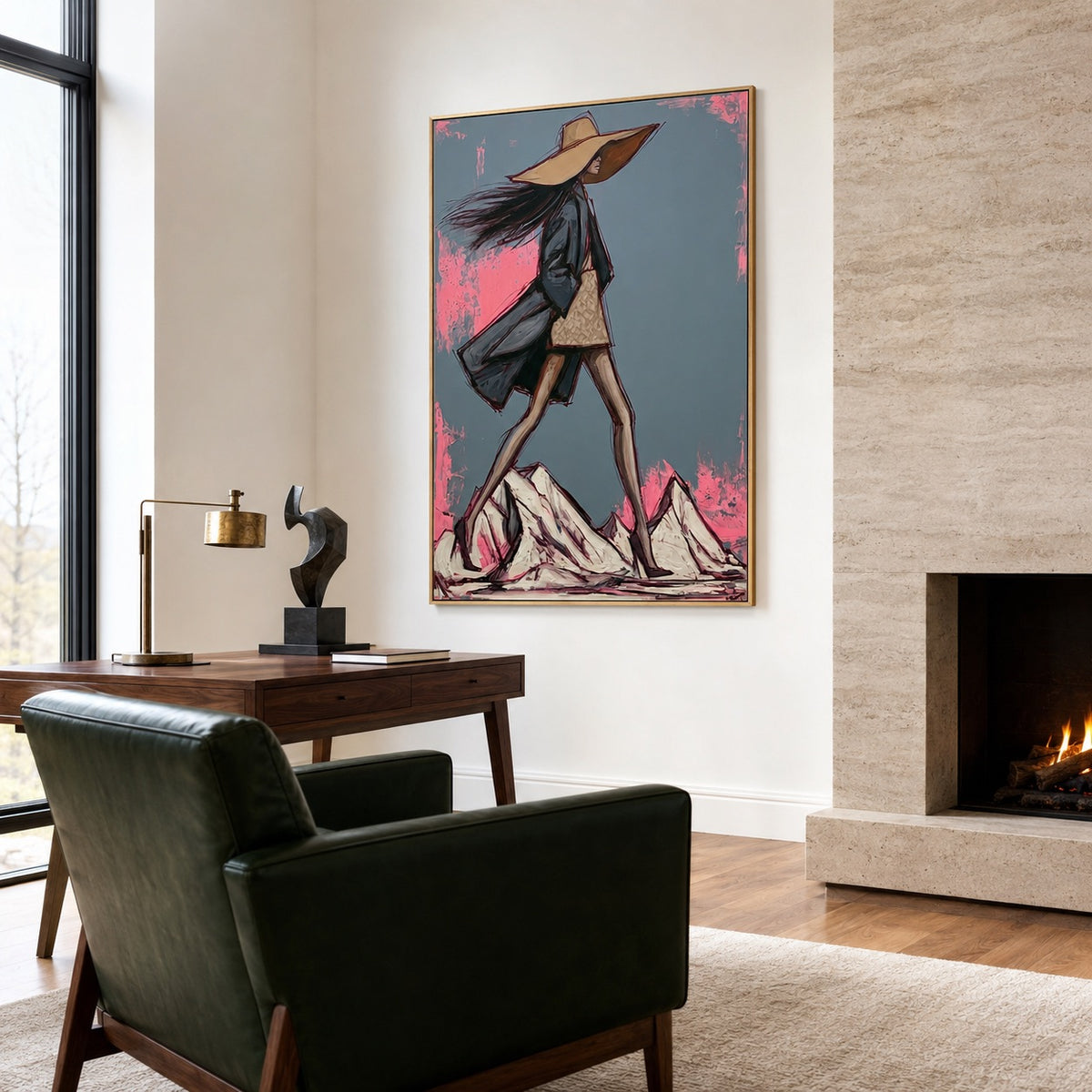 Windstride-Western Fashion Oil Painting