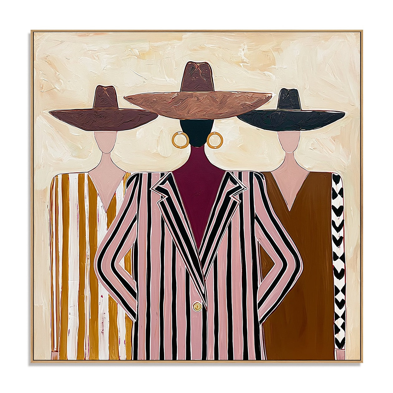 Prairie Trio-Western Women Oil Painting