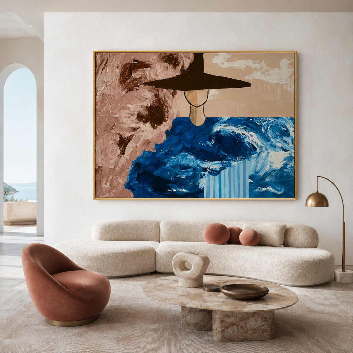 Blue Break-Coastal Cowboy Oil Painting