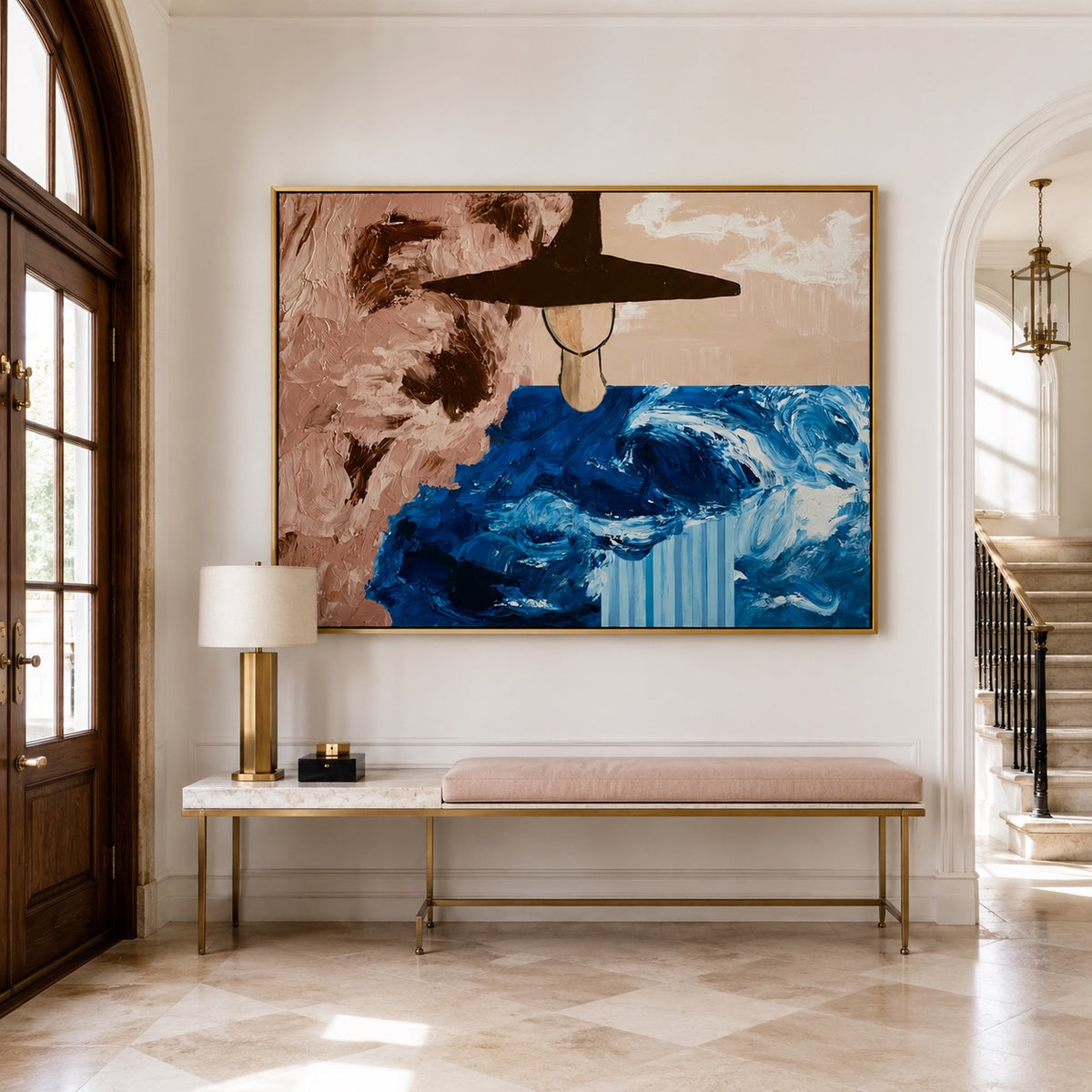 Blue Break-Coastal Cowboy Oil Painting