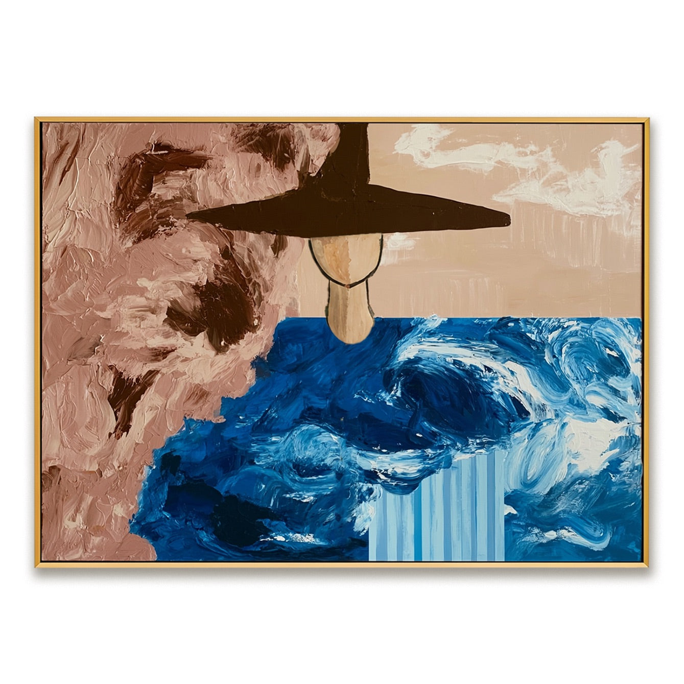 Blue Break-Coastal Cowboy Oil Painting