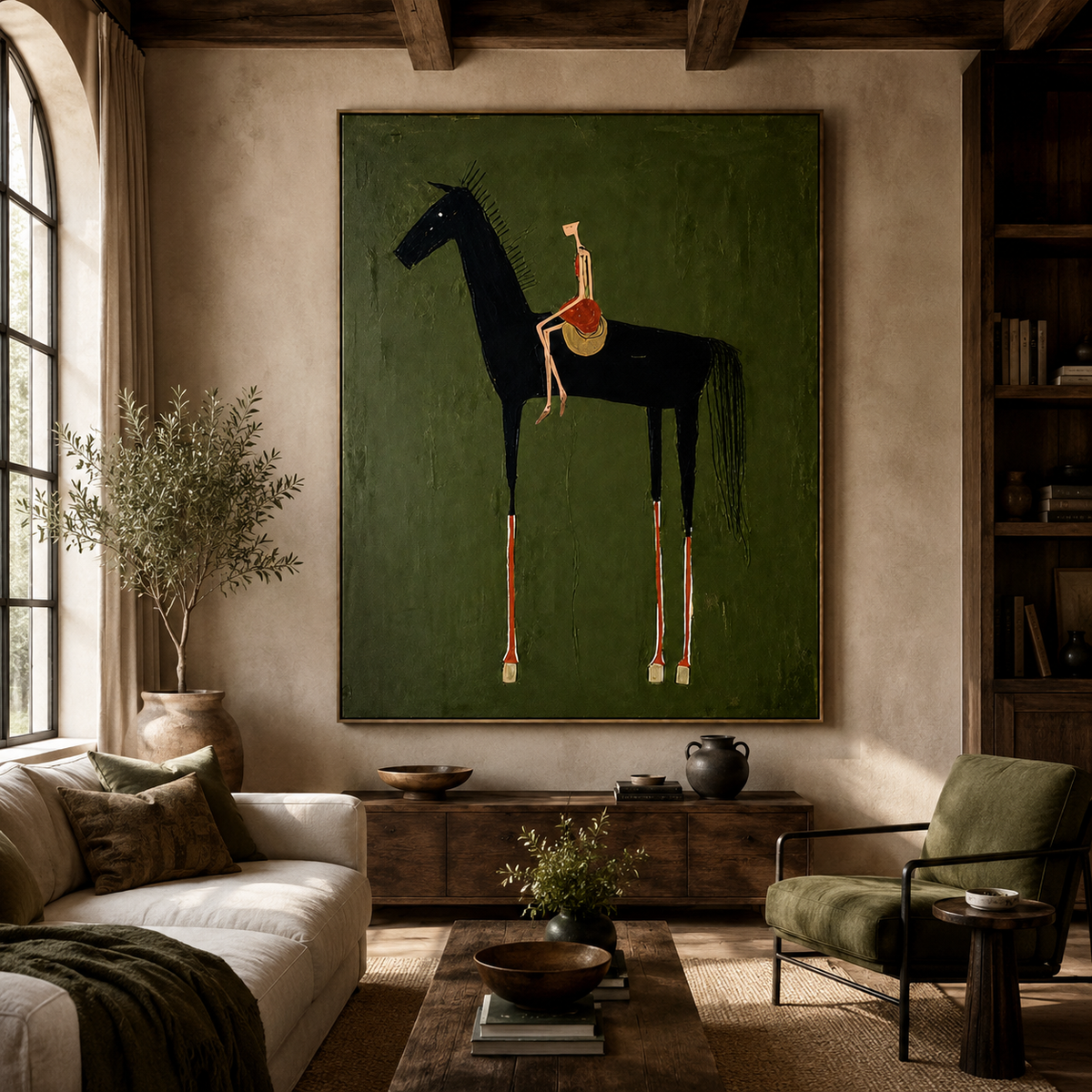 Midnight Rider-Contemporary Horse Painting