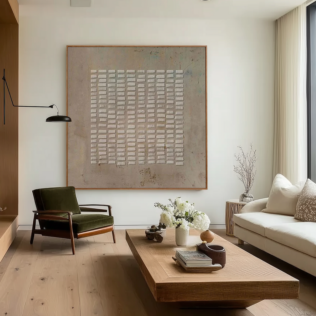 Stone Rhythm-Grid Abstract Painting