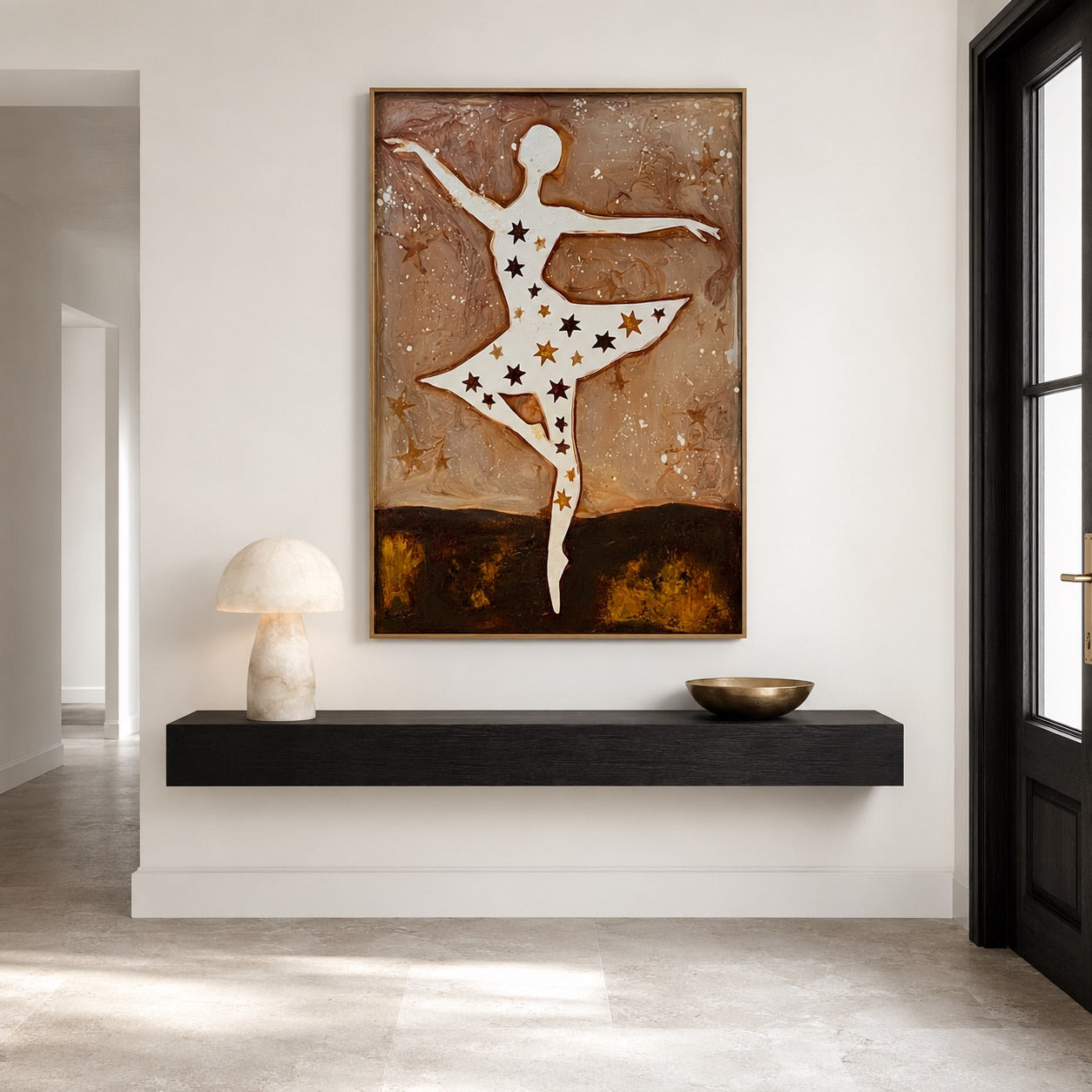 Starlit Grace-Ballerina Oil Painting