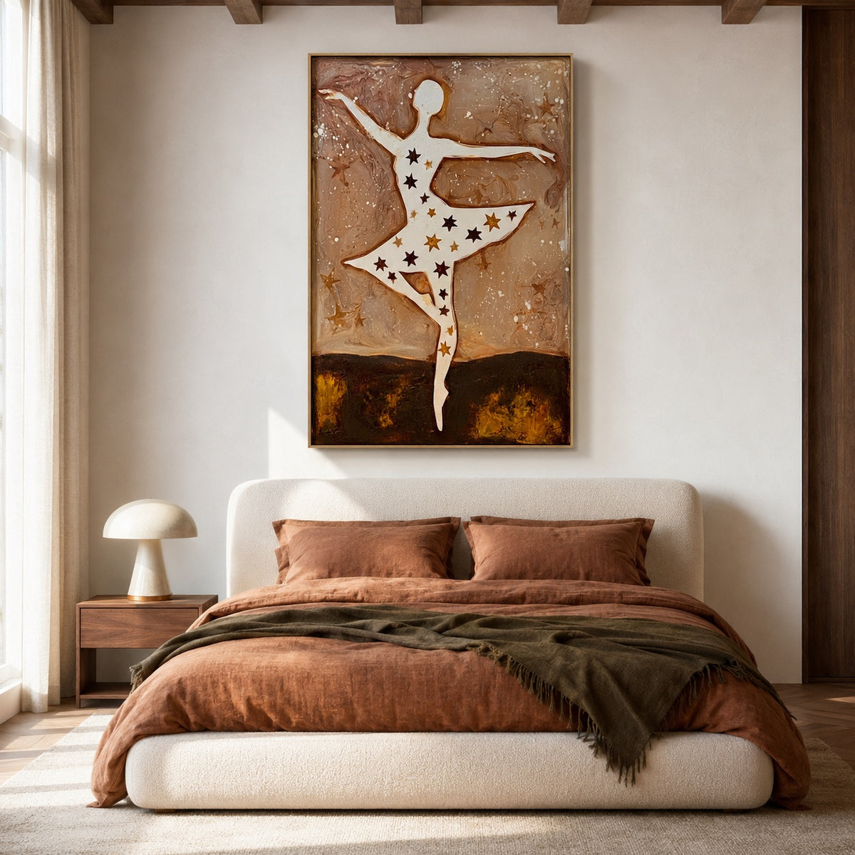 Starlit Grace-Ballerina Oil Painting